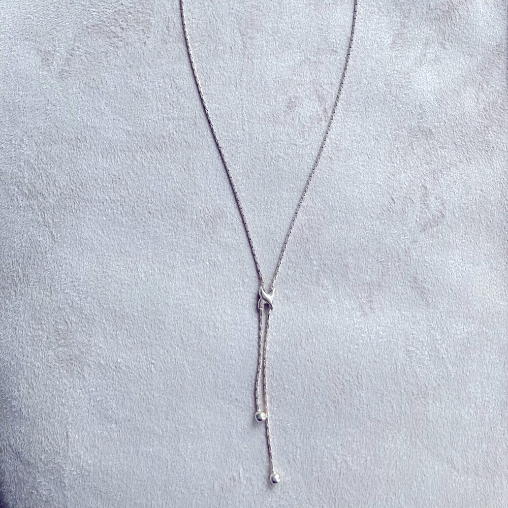 STERLING SILVER LARIAT NECKLACE